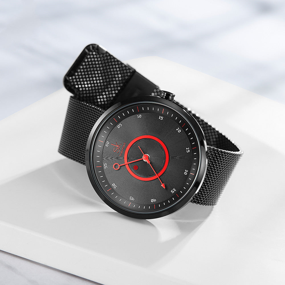 Unisex Circle Sword Hour Watch